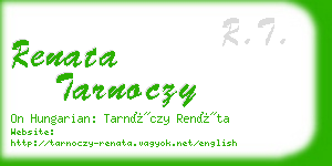 renata tarnoczy business card